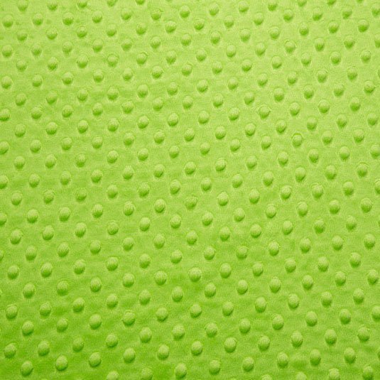 Tissu Minky Ultra doux Pois Vert fluo