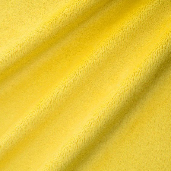 Tissu Minky Ultra doux Ras Jaune