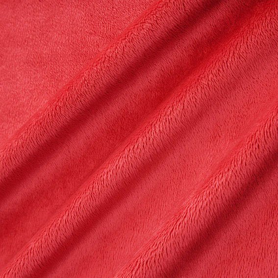 Tissu Minky Ultra doux Ras Rouge
