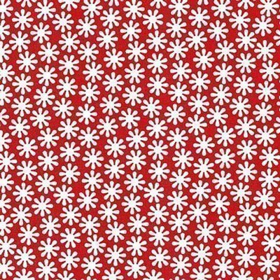 Tissu Michael Miller Red&White Daisy Flowers