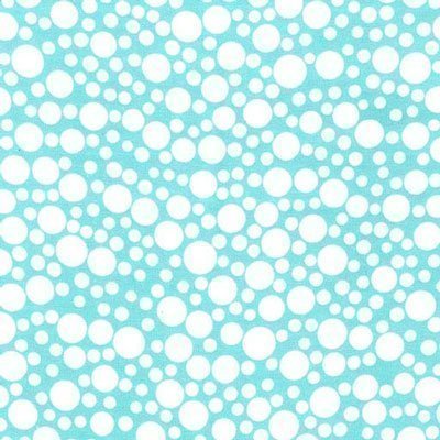 Tissu Michael Miller Baby Flannel Play Dot Aqua