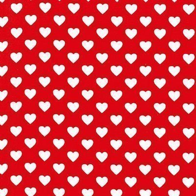 Tissu Michael Miller Red&White Hearts Allover