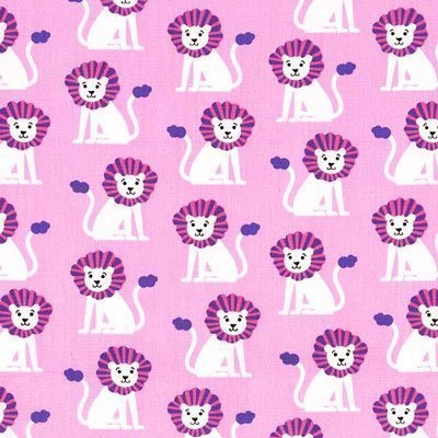Tissu Michael Miller Baby Mini Lions Pink