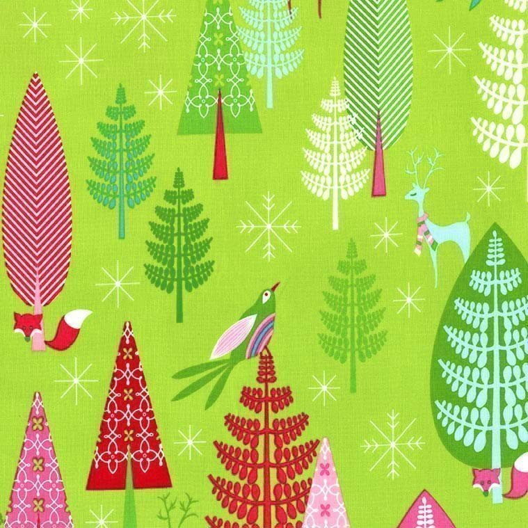 Tissu Michael Miller Winter Woods Festive Forest