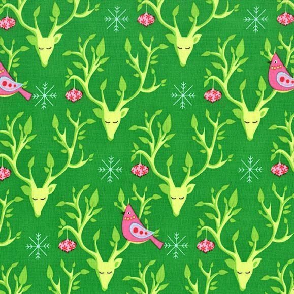 Tissu Michael Miller Festive Forest Vert