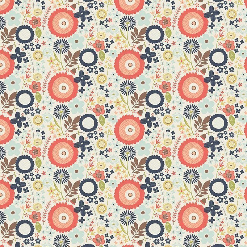 Tissu Riley Blake Woodland Spring Floral Navy