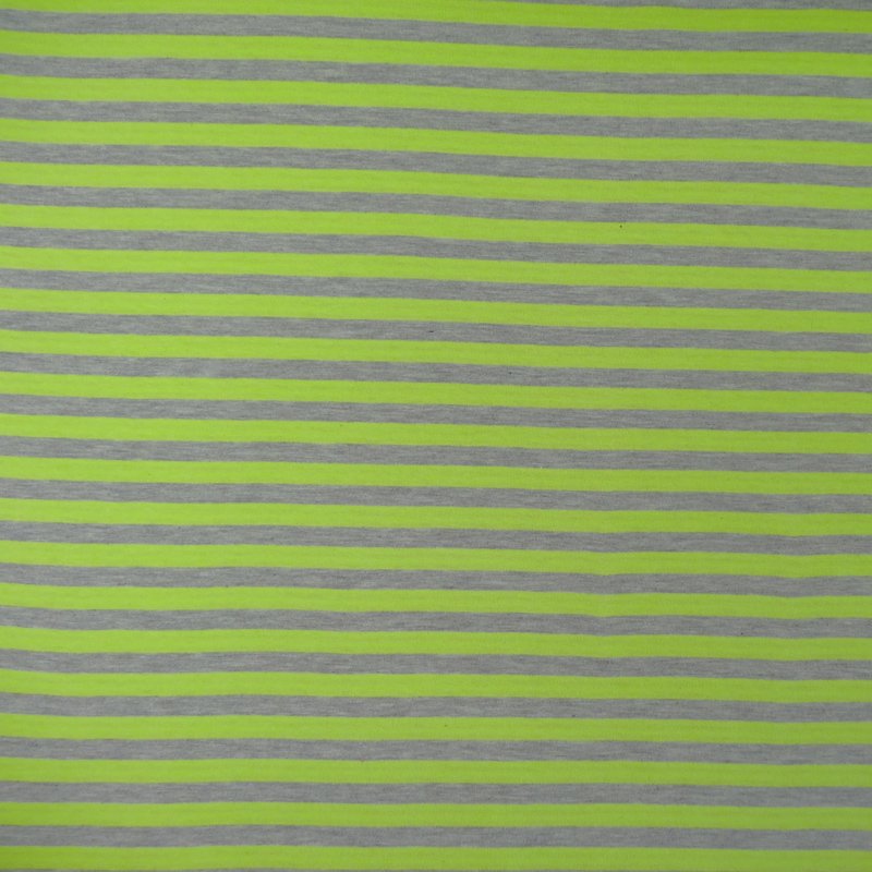 Tissu Jersey réversible Vert Rayures