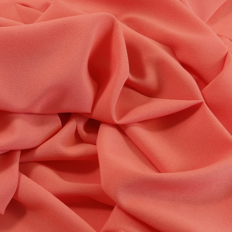 Tissu Crêpe Georgette Corail