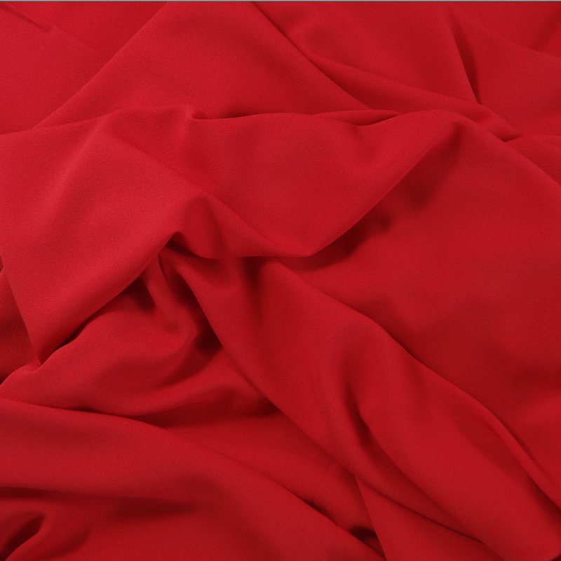 Tissu Crêpe Georgette Rouge