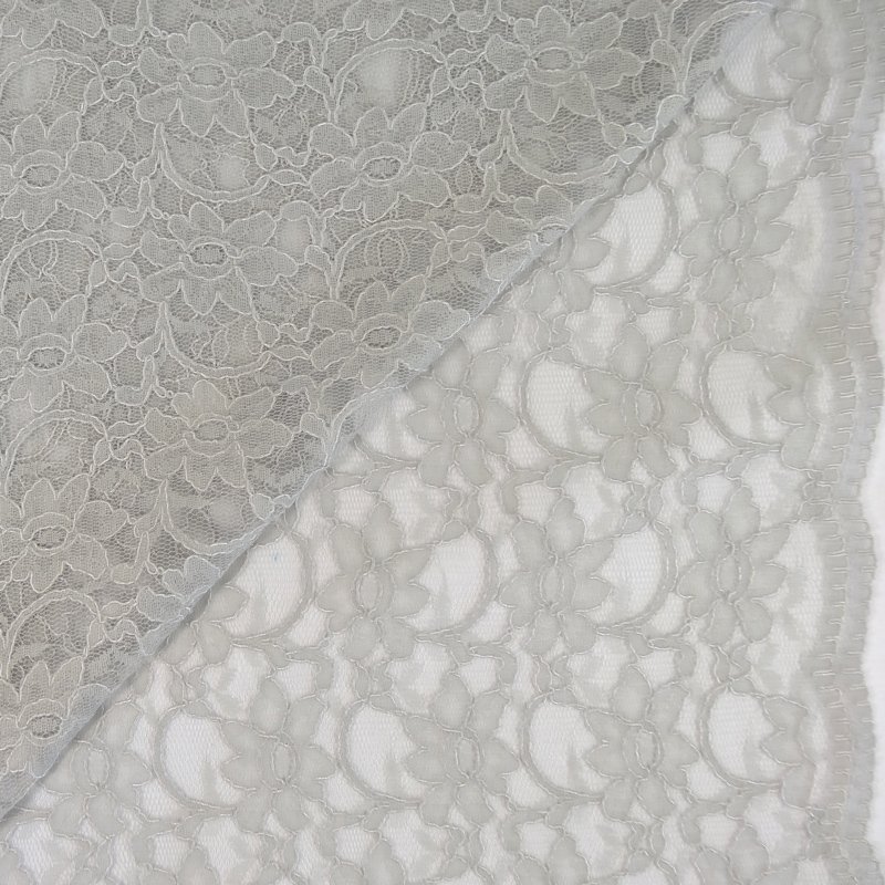 Tissu Dentelle Gris clair