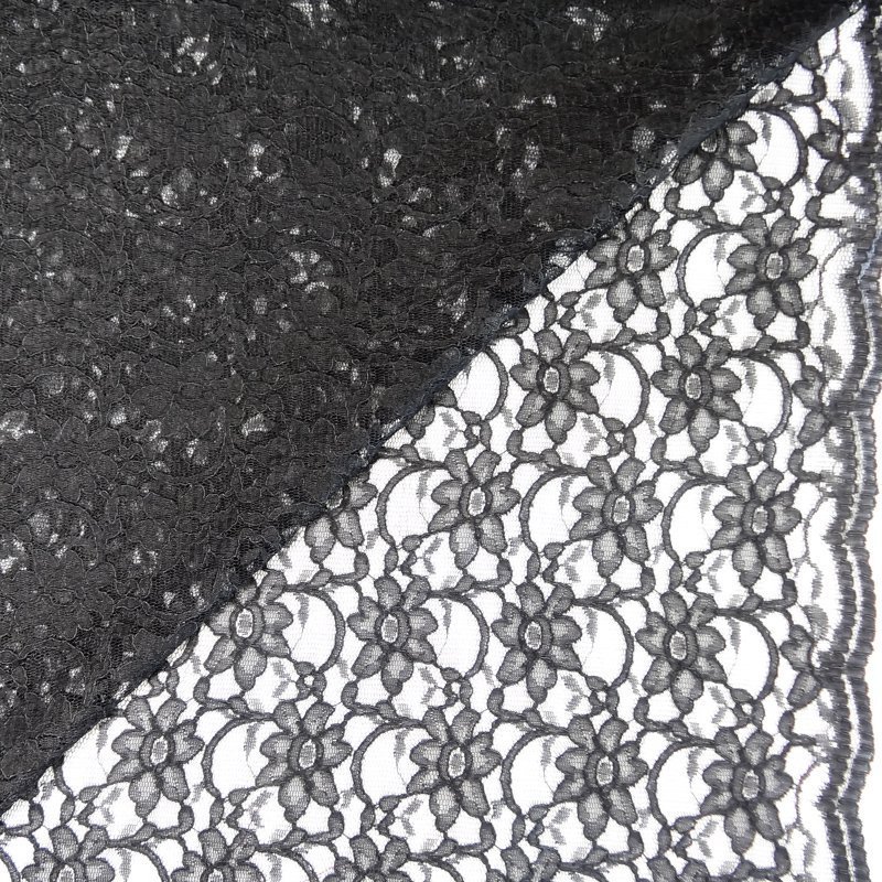 Tissu Dentelle Noir