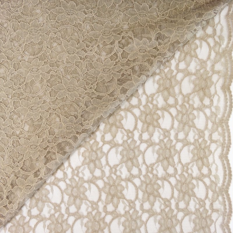 Tissu Dentelle Beige