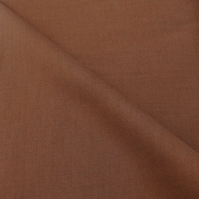 Tissu Coton uni Marron