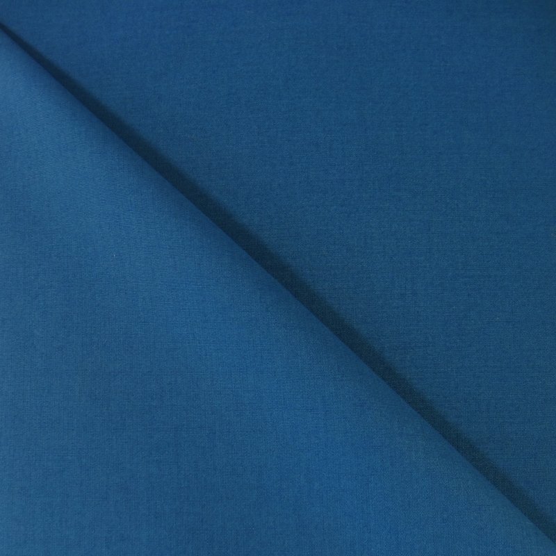 Tissu Popeline Bleu ocean