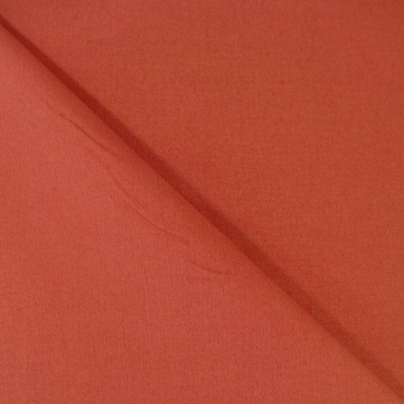 Tissu Popeline Orangé nacré