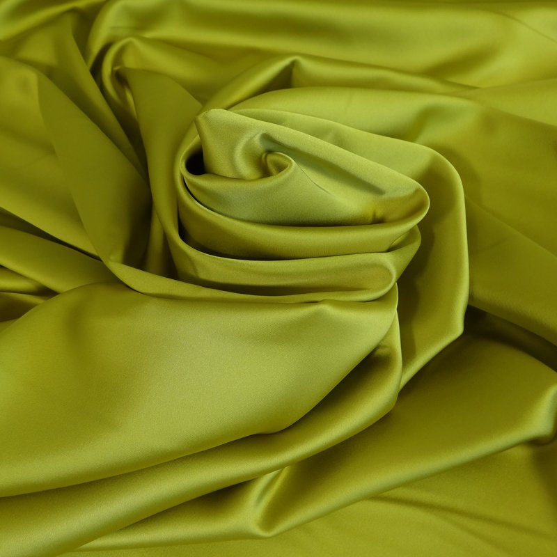Tissu Satin Duchesse Jaune vert