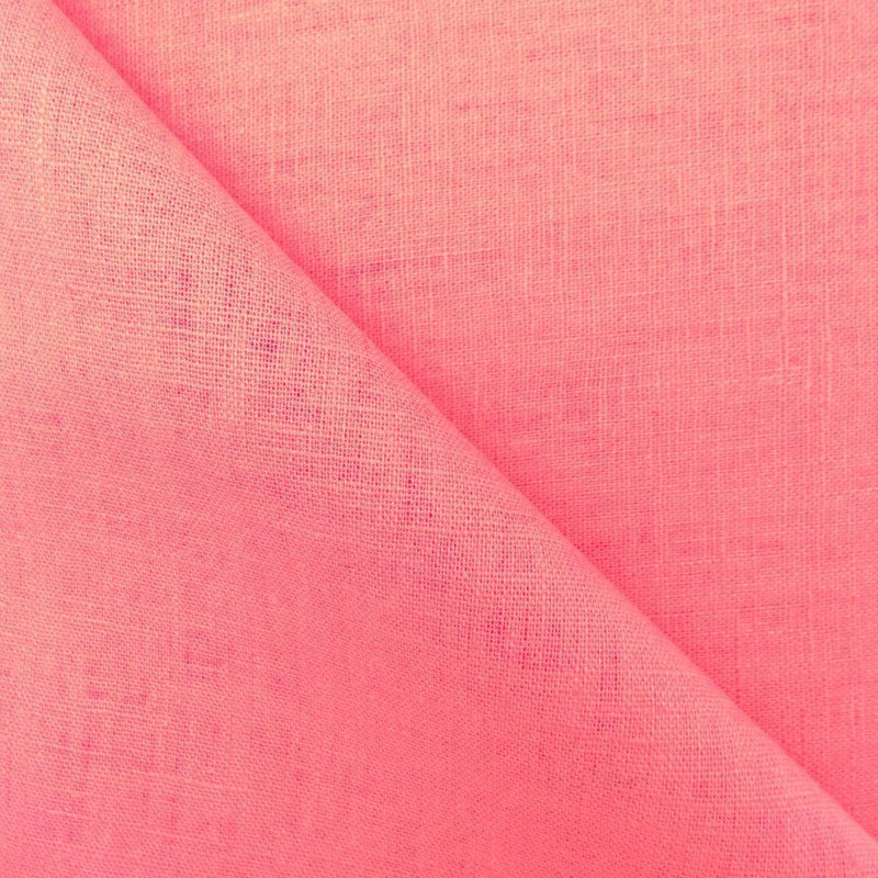 Tissu Lin bio certifié Oeko-Tex Rose