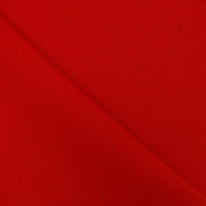 Tissu Lin bio certifié Oeko-Tex Rouge