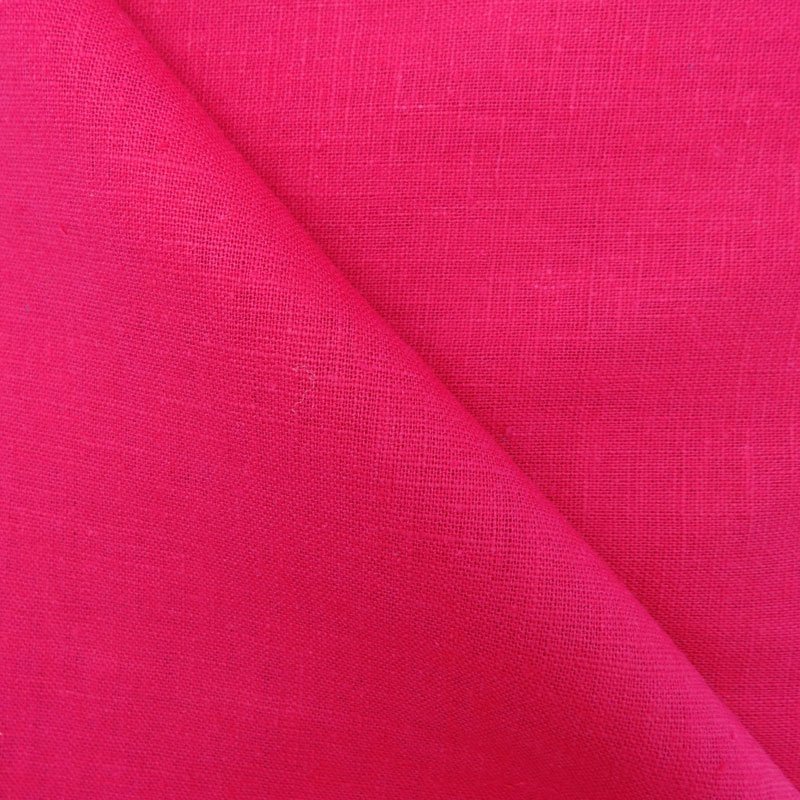 Tissu Lin bio certifié Oeko-Tex Fuschia
