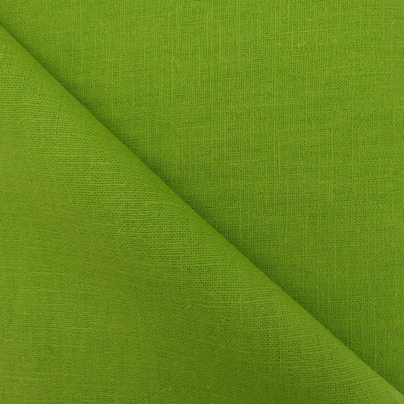 Tissu Lin bio certifié Oeko-Tex Vert