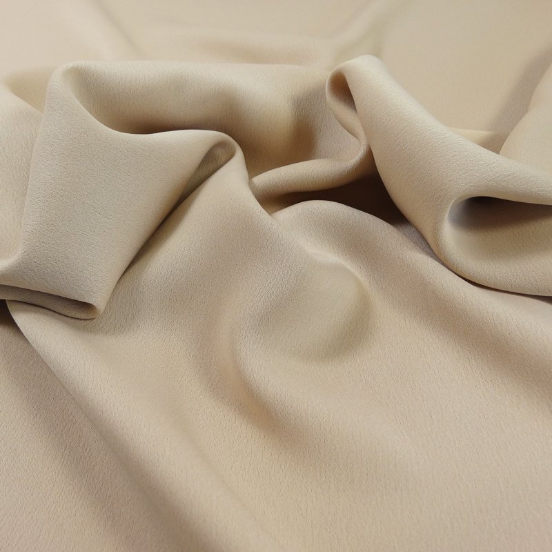 Tissu Crêpe satin mat Beige