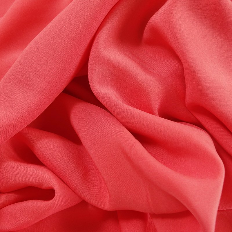 Tissu Voile de viscose Corail