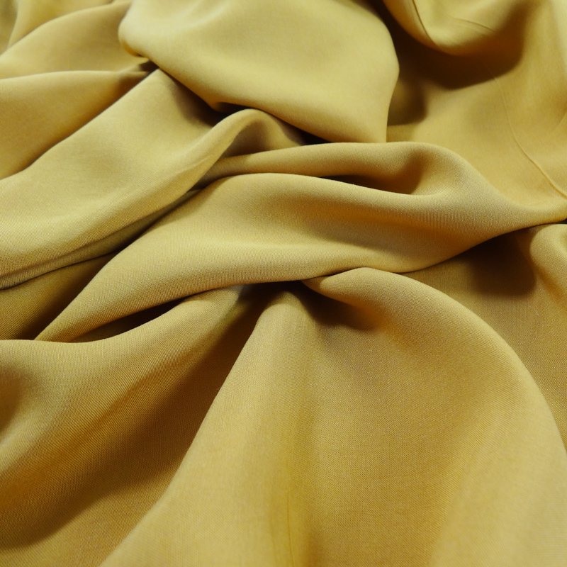Tissu Voile de viscose Jaune moutarde