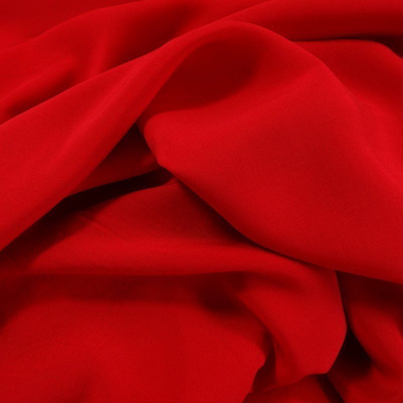 Tissu Voile de viscose Rouge