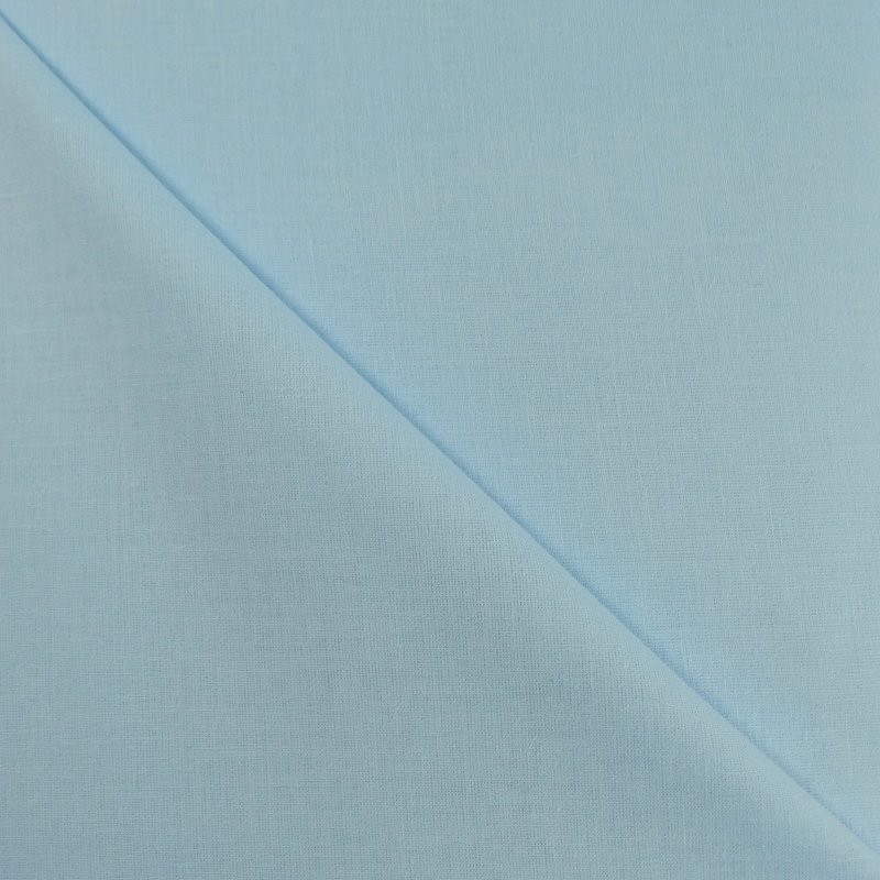 Tissu Voile de coton Bleu ciel