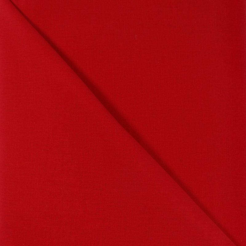 Tissu Voile de coton Rouge