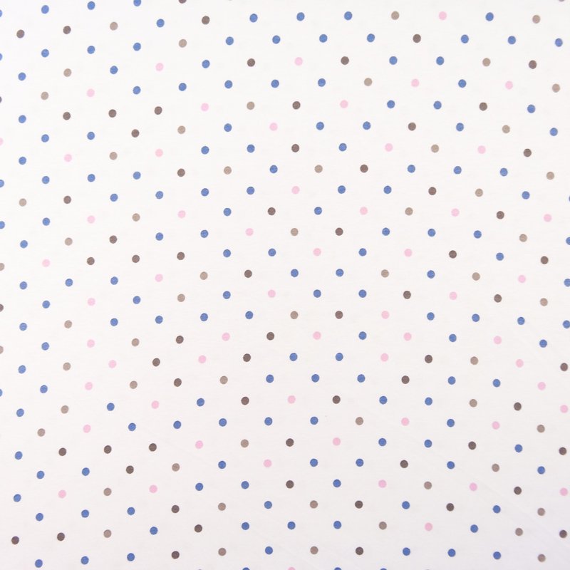 Tissu Jersey Blanc Pois multicolores