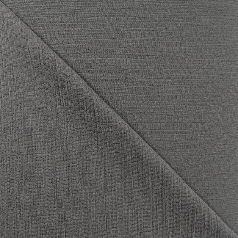Tissu Crépon Gris
