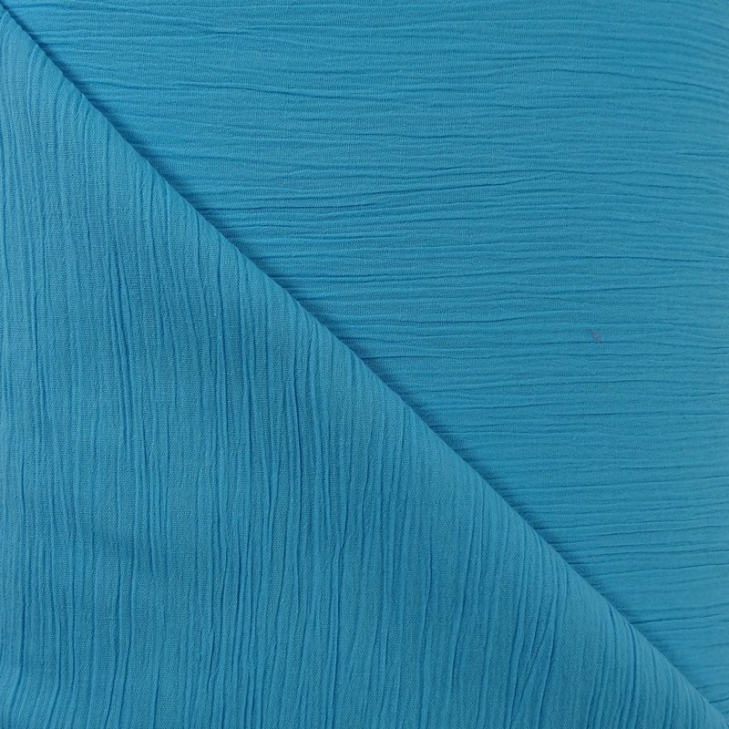 Tissu Crépon Bleu clair