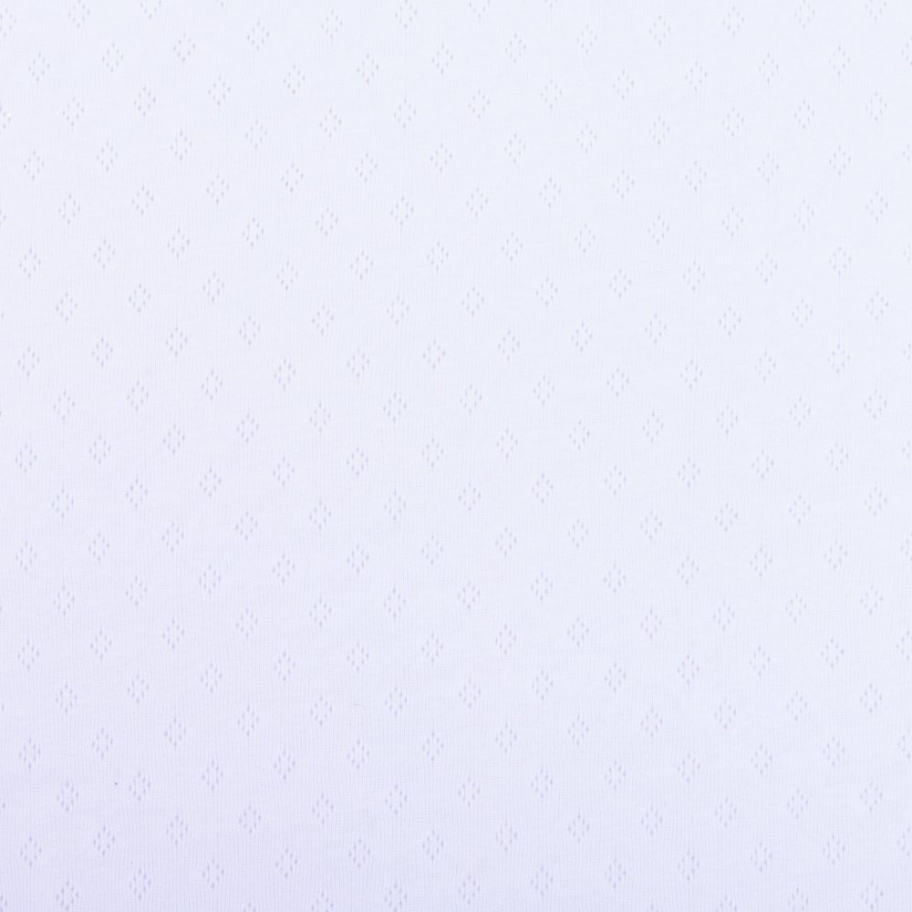 Tissu Jersey Coton ajouré Blanc