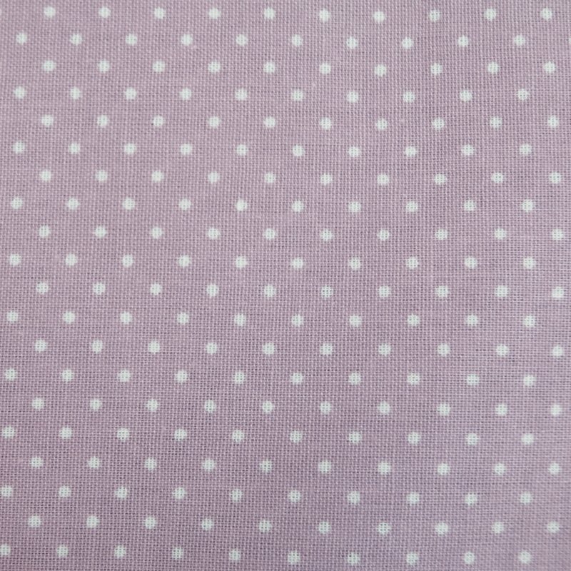Tissu Coton Parme Pois blancs