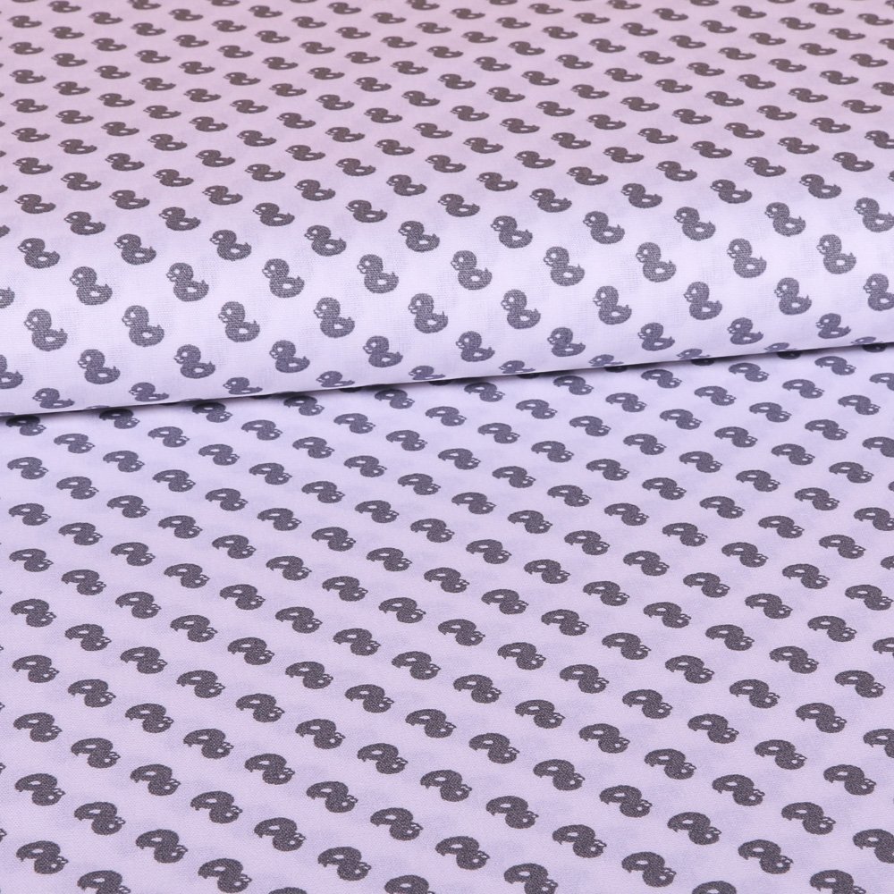 Tissu Coton LittleBird Blanc Serpents Gris