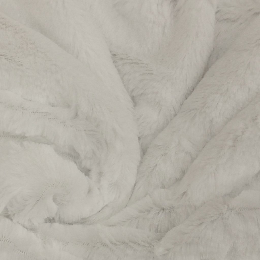 Tissu Minky Ultra doux Longs poils Blanc