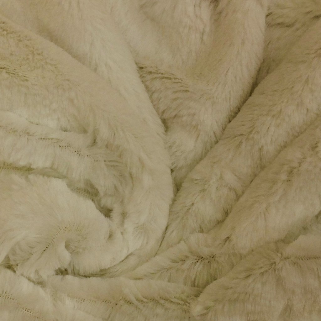 Tissu Minky Ultra doux Longs poils Beige