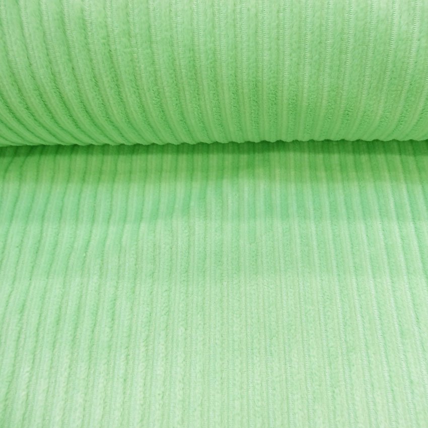 Tissu Minky Ultra doux à côtes Vert clair