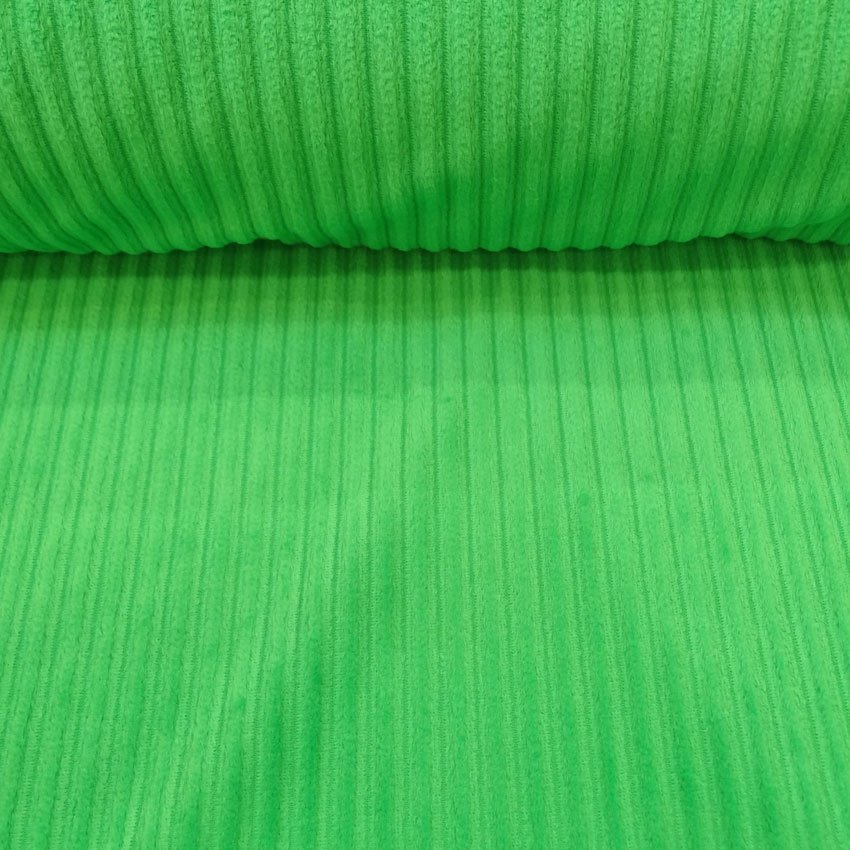 Tissu Minky Ultra doux à côtes Vert nature