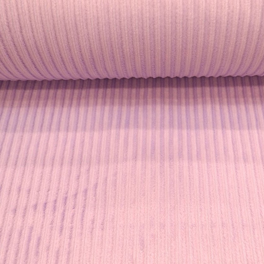 Tissu Minky Ultra doux à côtes Parme