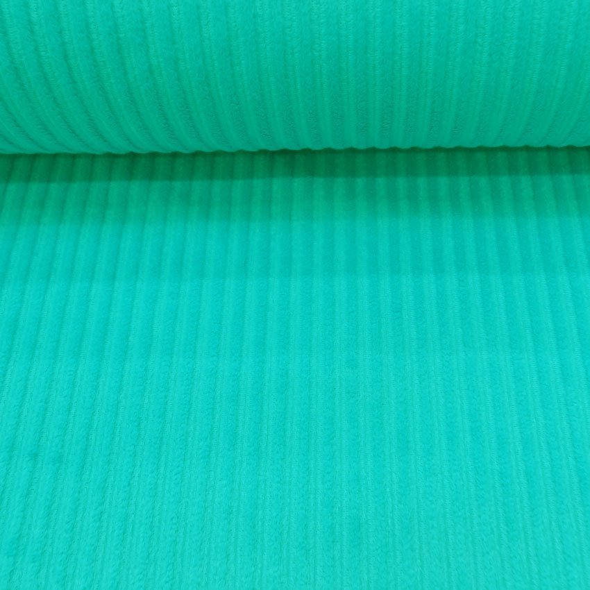 Tissu Minky Ultra doux à côtes Bleu turquoise