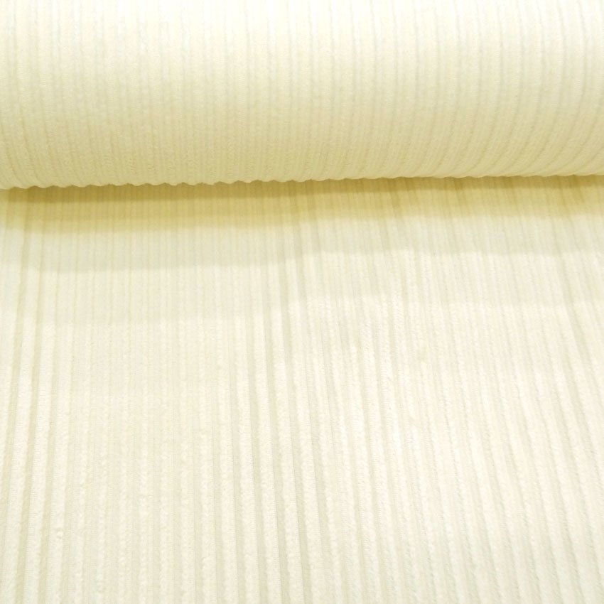 Tissu Minky Ultra doux à côtes Ecru