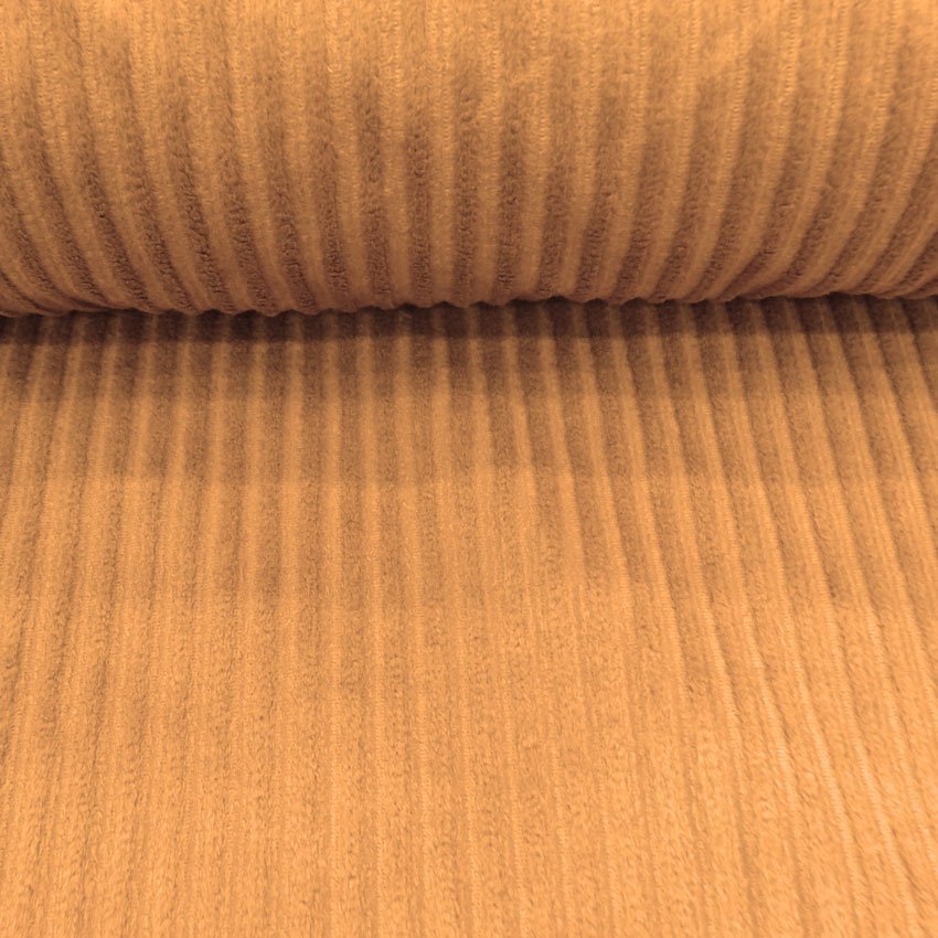 Tissu Minky Ultra doux à côtes Marron