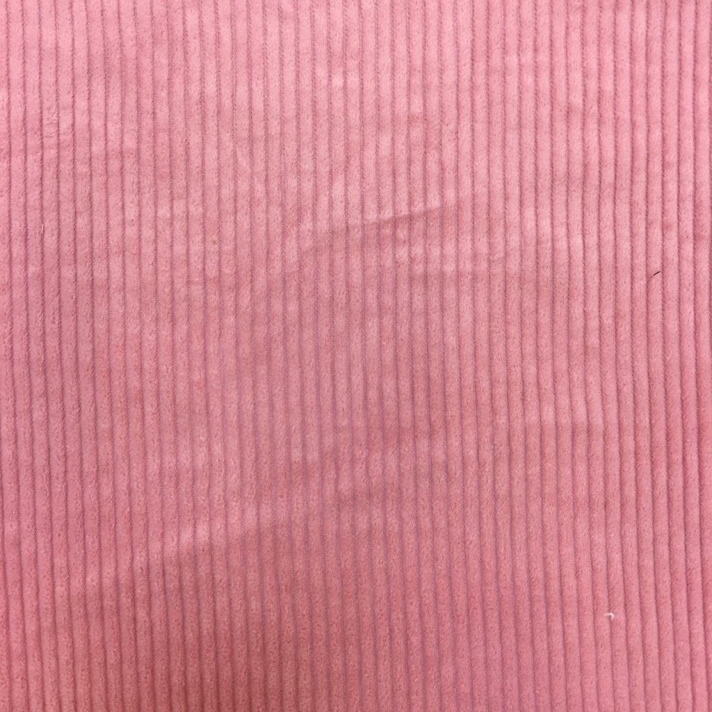 Tissu Velours Grosses côtes Rose clair