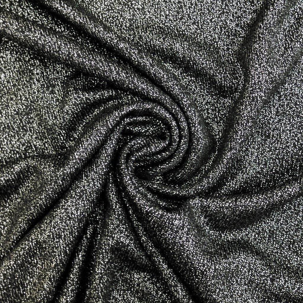Tissu Jersey paillettes Noir