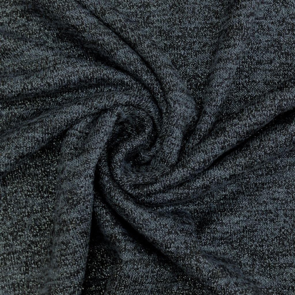 Tissu Jersey paillettes Bleu marine