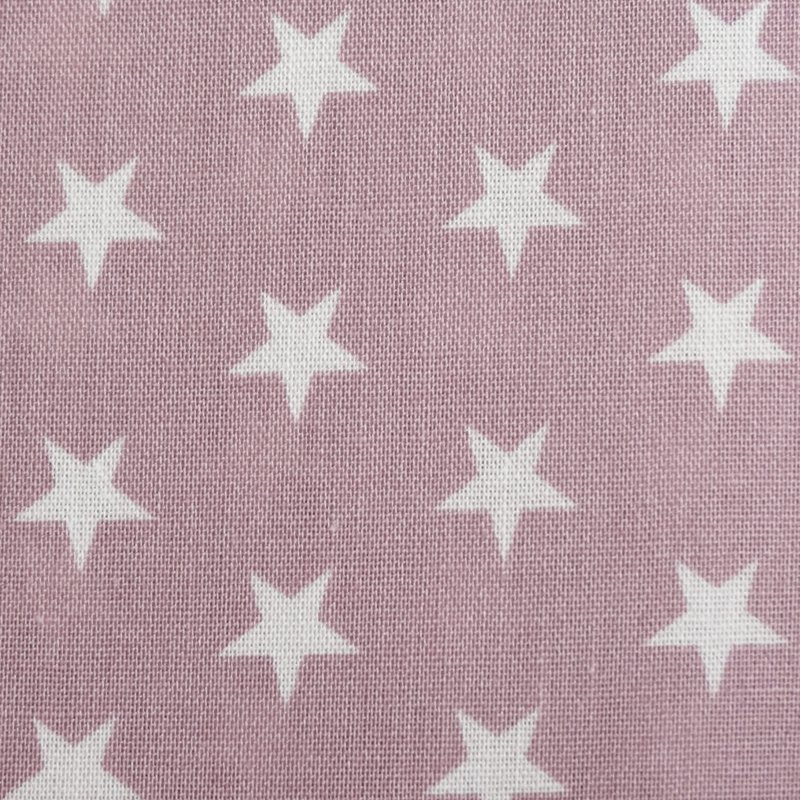 Tissu Coton Parme Etoiles blanches