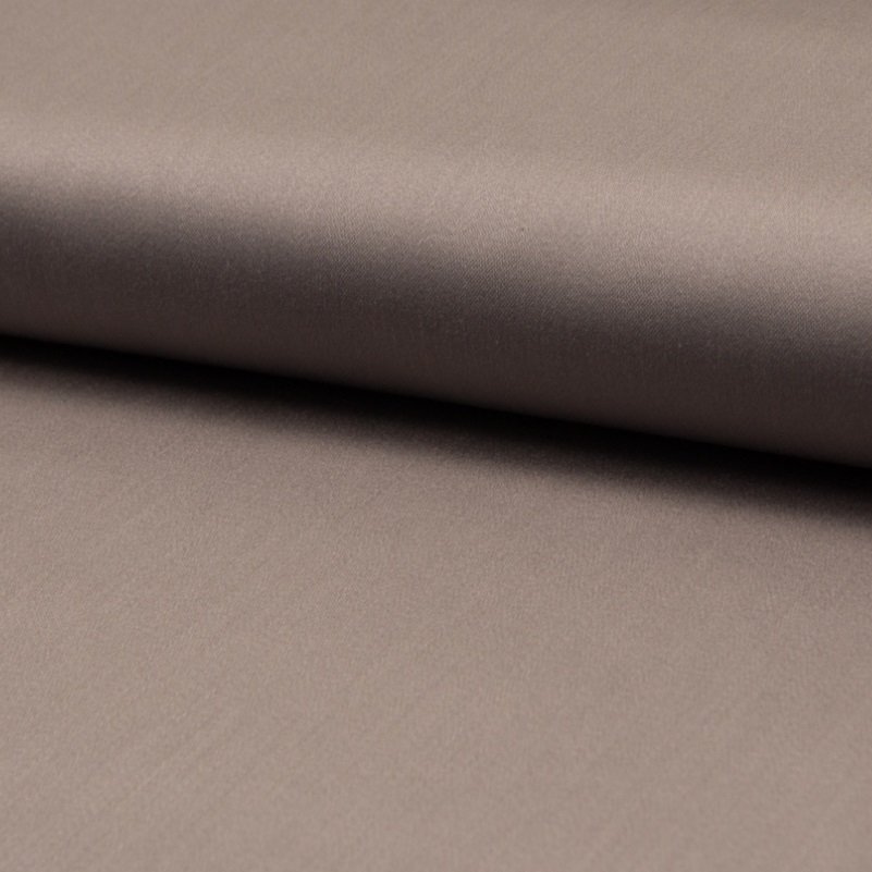 Tissu Gabardine Satiné Taupe