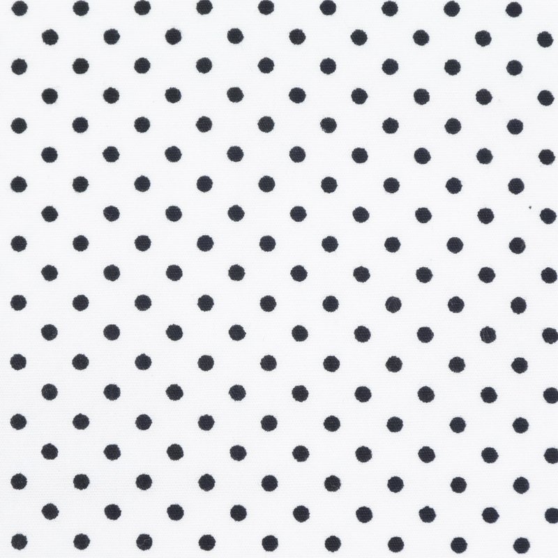 Tissu Coton Blanc Pois 2 mm Noir